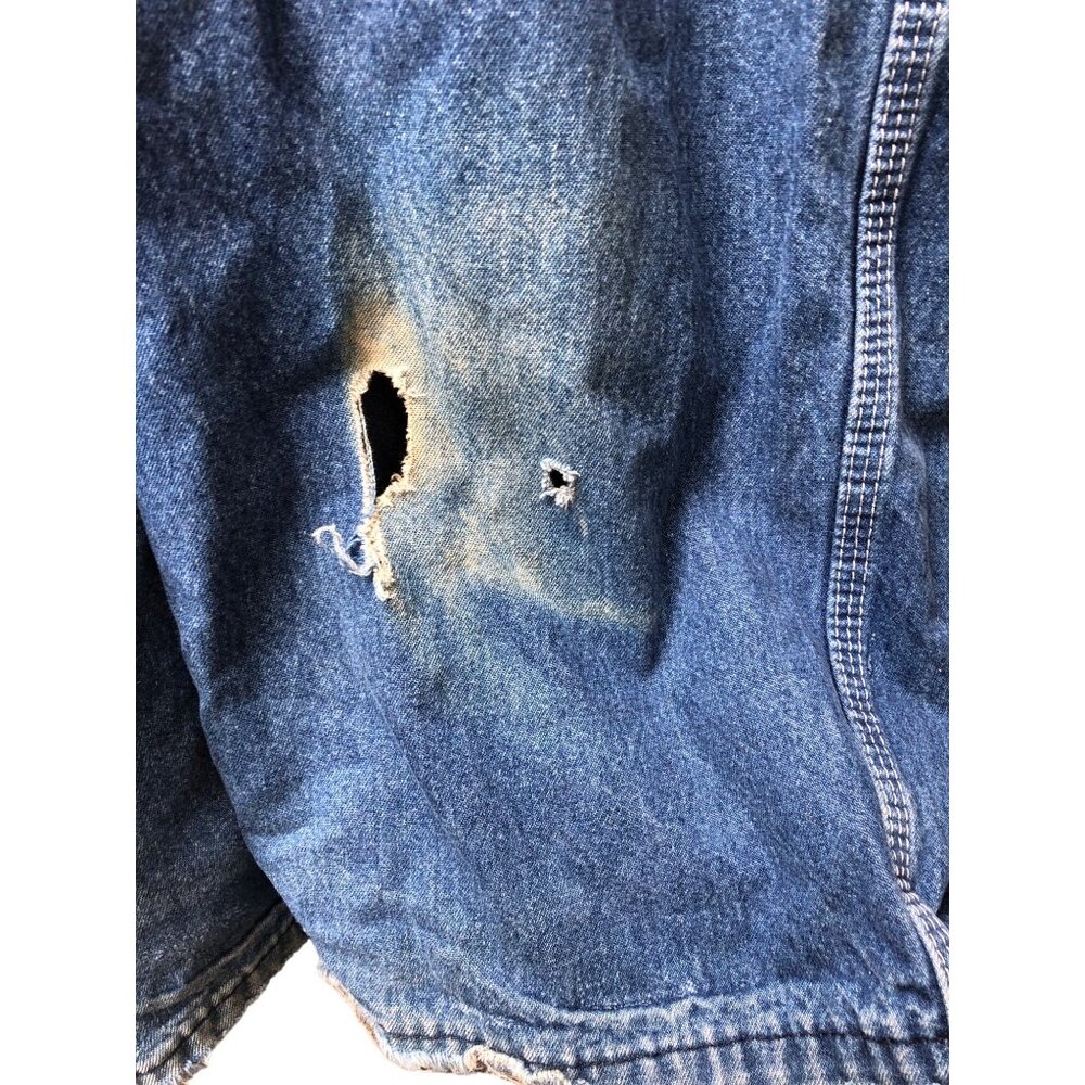 Distressed Mens Key Imperial Denim Overalls Medium Wash Size 56x32 Ranch Chore F - Picture 8 of 9